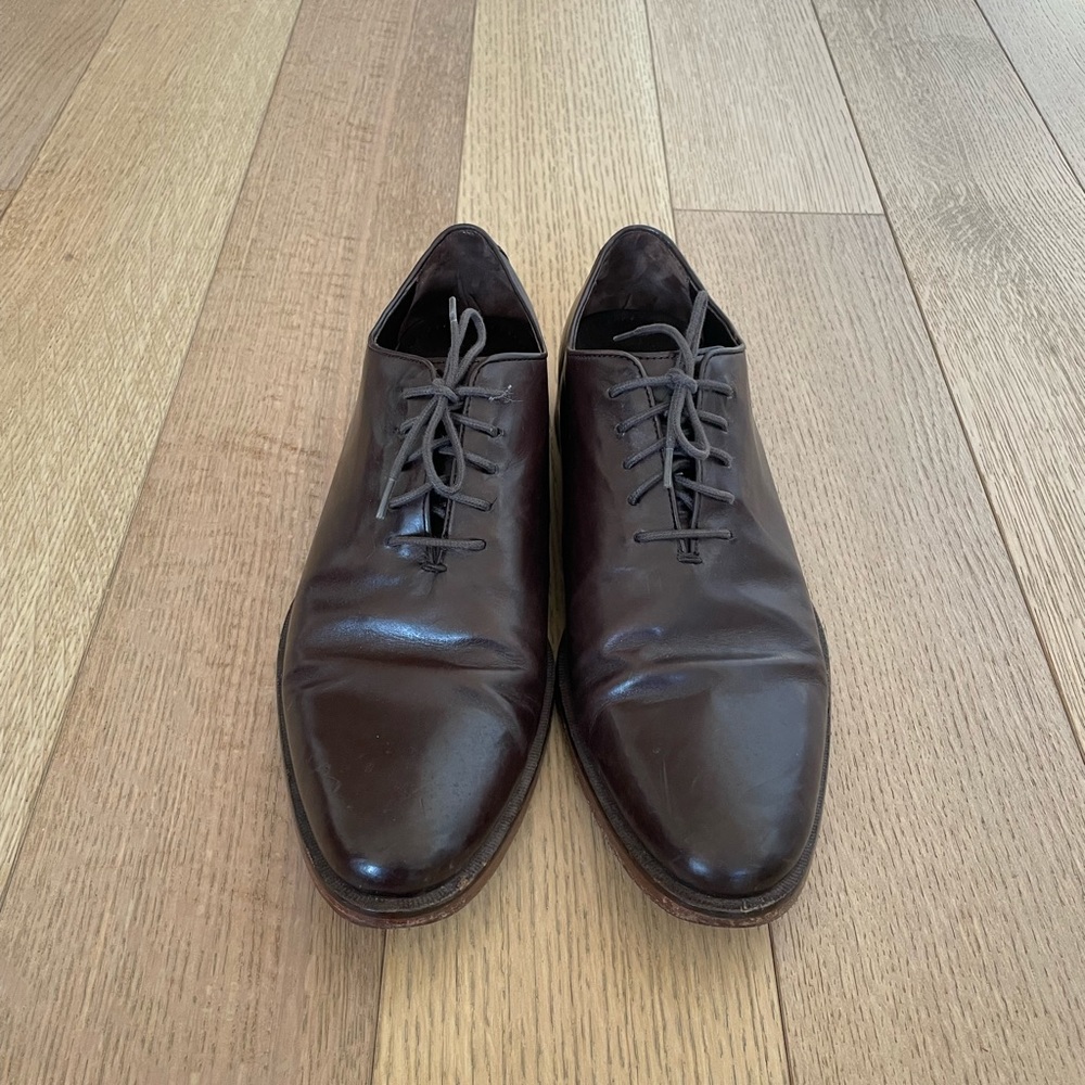 Mens Cole Haan Grande OS Oxford Brown Plain Toe Dress Shoes size 8.5